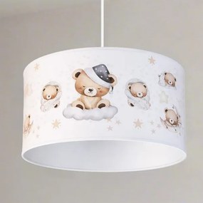 Brilagi - LED zsinóros gyerekszobai csillár BOBO 1xE27/60W/230V átm. 35 cm fehér/mackókkal