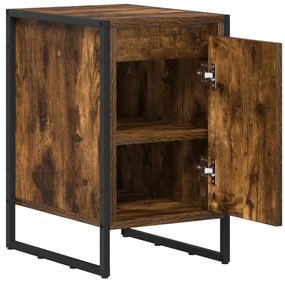 vidaXL Éjjeli asztal 2 pcs Füstös tölgy 39,5 x 30 x 50 cm Faanyag