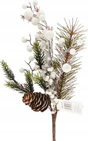 Ág tobozokkal és fehér Jucca golyókkal