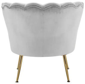 Világosszürke bársony fotel Kelsey – Støraa