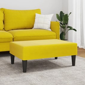 sárga bársony lábzsámoly 77x55x31 cm