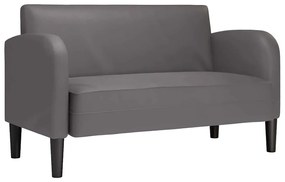 szürke műbőr Loveseat kanapé 110 cm