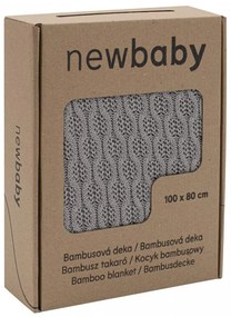 Bambusz kötött takaró New Baby mintával 100x80 cm grey