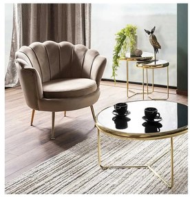 Ionia Velvet fotel, bézs