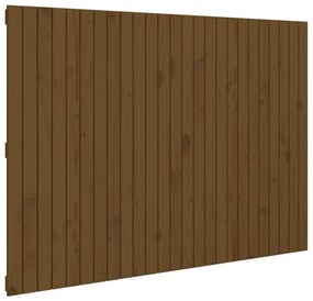 mézbarna tömör fenyőfa fali fejtámla 159,5x3x110 cm