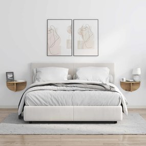 vidaXL Falpolc 2 pcs Artisan tölgy 38 x 19 x 19 cm Faanyag