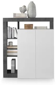 Komód LENOR fehér/antracit