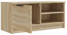 sonoma-tölgyszínű szerelt fa fali TV-szekrény 80x35x36,5 cm