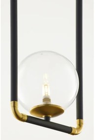 Jupiter 2023 - Csillár zsinóron ZAFRA 1xG9/10W/230V fekete/arany/átlátszó