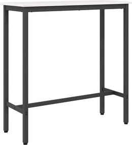 vidaXL asztal Fehér 100 x 40 x 101 cm Műszaki fa és acél