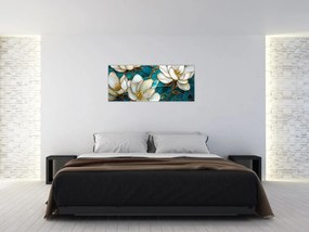 Kép - Ólomüveg magnóliával (120x50 cm)