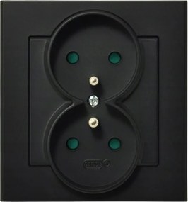 Ospel Sonata fekete dupla aljzat (+0) GP-2RZP/33 rekeszekkel