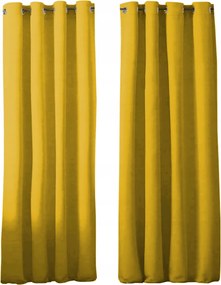 Panama Kész Függöny Szett 145x250 matt citromsárga