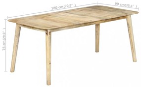 tömör mangófa étkezőasztal 180 x 90 x 76 cm