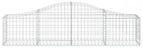 5 db íves horganyzott vas gabion kosár 200x30x40/60 cm