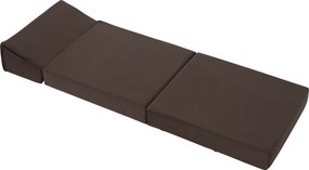 Összecsukható matrac/fotel, 2v1, barna Taupe, PELOS