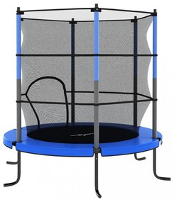 kerek kék trambulin védőhálóval 140 x 160 cm
