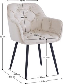 Dizájnos fotel, bézs Velvet szövet, FEDRIS NEW