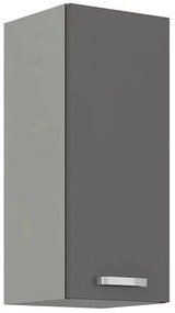 GREY felső függőleges konyhaszekrény 30 G-72 F, 30x71,5x31 szürke/szürke magasfényű
