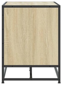 cipőpad Sonoma tölgy 100x40x53,5 cm Gépi fa és fém