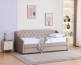 Kihúzható ágy, barnásszürke Taupe, ALODA