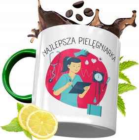 Zöld Bögre Ápolónőnek Tökéletes Ajándék fényképes nyomtatással