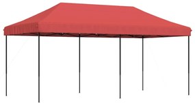 burgundi összecsukható felugró rendezvénysátor 580x292x315 cm