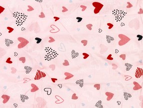 Krepp kiságy ágyneműhuzat Renforcé LOVITA rózsaszín Ágyneműhuzat mérete: 45 x 65 cm | 90 x 140 cm