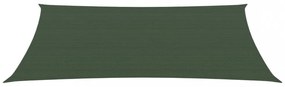 sötétzöld HDPE napvitorla 160 g/m² 3,5 x 5 m