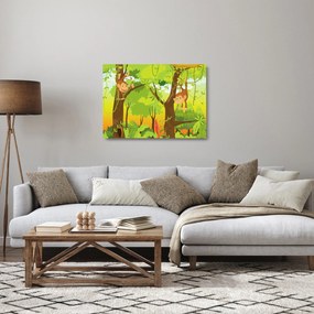 Kép - majmok (üvegen) (70x50 cm)