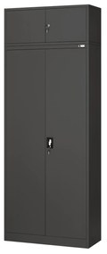 Felsőszekrény iratszekrényre EWA, 900 x 380 x 400 mm, antracit