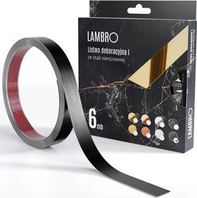 ambro öntapadós díszcsík fekete matt 10-20mm