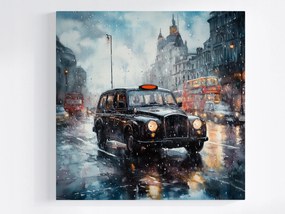 Canvas Vászonkép Autó Taxi Tarifa Anglia London 80x80
