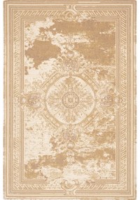 Bézs gyapjú szőnyeg 133x180 cm Emily – Agnella