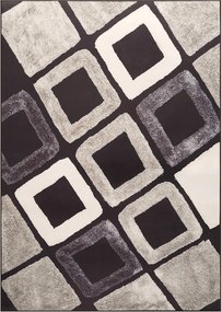 Szőnyeg 120X170 CM Nappaliba Barna Szürke Fekete Modern Mozaik