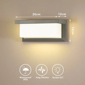 Brilagi - LED dimmelhető kültéri fali lámpatest BRICKY 1xE27/6W/230V 2700-6500K IP54 szürke