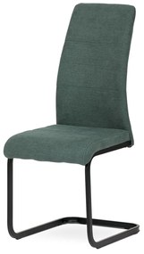 Scaun Sledge Dining cu tapițerie din țesătură verde DCL-414
