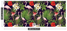 Fotótapéta flamingók Növények 104x70 cm