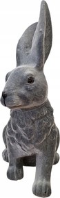 Húsvéti figura Realisztikus Nyuszi Flokkolt Dekoráció Szürke