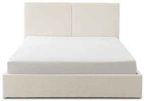 Krém Bouclé Franciaágy Ágyneműtartóval. 140x200 MARSYLIA