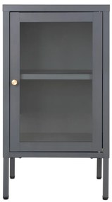 Dalby vitrin, 1 ajtó, acél, szürke 38x35x70 cm