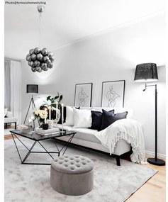 ByRydens 1988780-4007-LED állólámpa ORLANDO 1xE27/5W/230V+LED/3W fekete