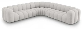 Világosszürke zsenília moduláris sarokkanapé Lupine – Micadoni