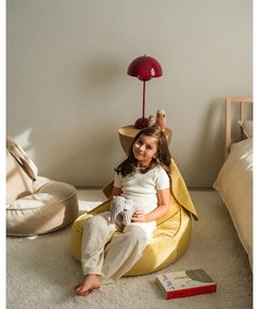 Sárga bársony gyerek babzsákfotel Bunny – Wigiwama