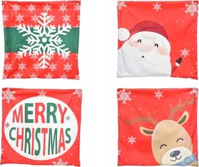 Karácsonyi Párnahuzat Szett 4 Darabos 45CM piros