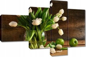 Vászonkép 100x70 Fehér tulipánok