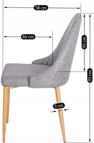 Szék szürke színben. TORINO