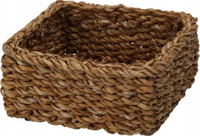 Négyzet alakú tengerifű kosár kicsi (18x18x8 cm, natúr)