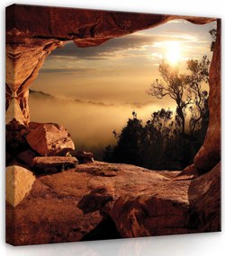 Vászonkép 40x40 Napfényes visszhang – Minimalista hangulat a nappaliban