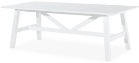 Asztal Riverton 527Fehér, 76x100x220cm, Közepes sűrűségű farostlemez, Fa
